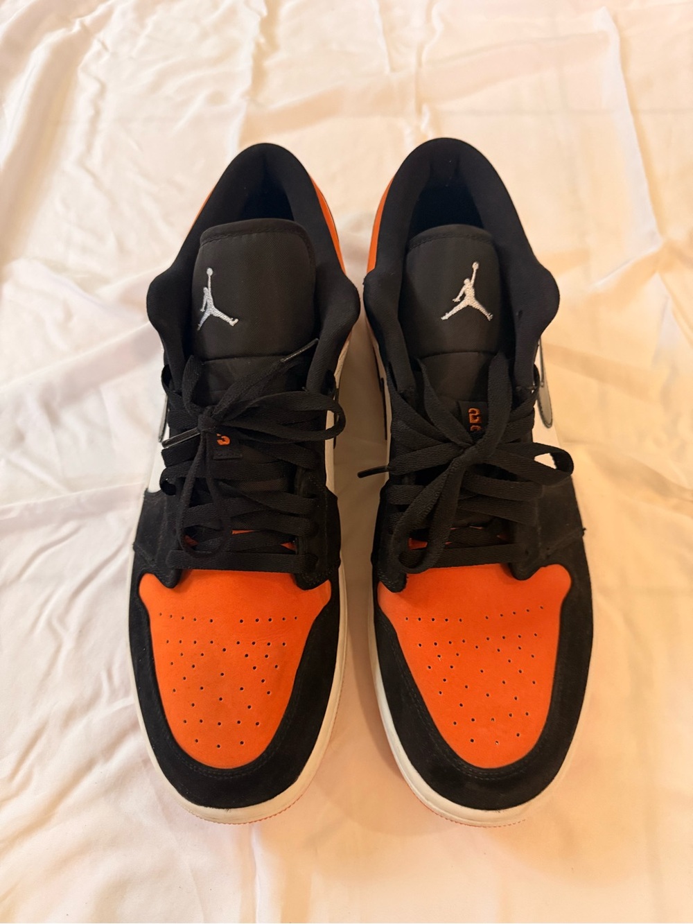 Nike Air Jordan Low-Top Sneakers in Black and Orange NO BOX *BUBBLE WRAPPED*